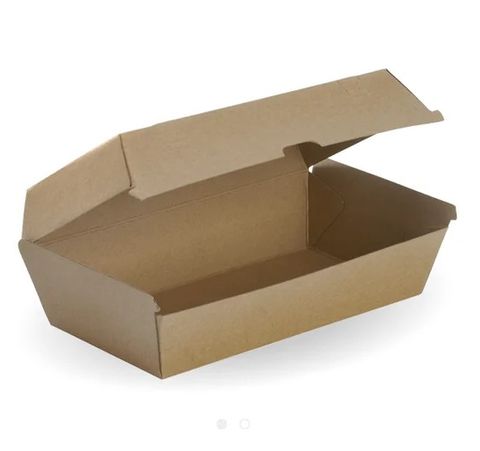 Brown Kraft Cardboard Large Snack Pack (Qty: 200) (205 x 107 x 77mm)