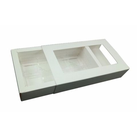 White Matte 8 Piece Chocolate Box with Insert (Qty: 100) (178 x 106 x 35mm)