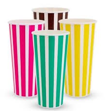 24oz Striped Milkshake Cup (Qty: 25)