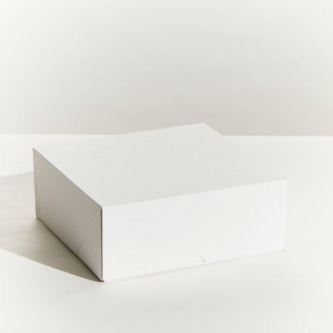 White Corrugated Cake Box 10 x 10 x 4"(Qty:50)(255 x 255 x 100mm)