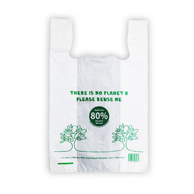 80% Recycled Large White Singlet Bag(557 x 330 x 180mm)(Qty:9kg)