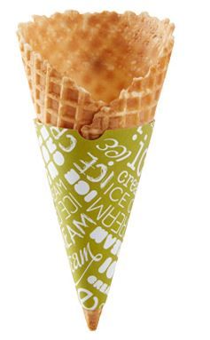 Green Printed Ice Cream Cone Sleeve Size 3 (Qty 3800)