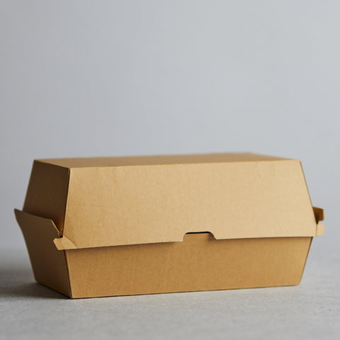 Brown Kraft Cardboard Large High Side Snack Pack (Qty: 150)