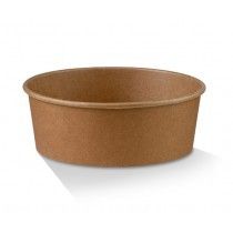 1300ml Brown Kraft Supa Bowls (185mm D x 65mm H) (Qty: 200)