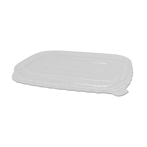 Plastic PET Lids to Suit Rectangular PLA Paper Containers (Qty: 300)