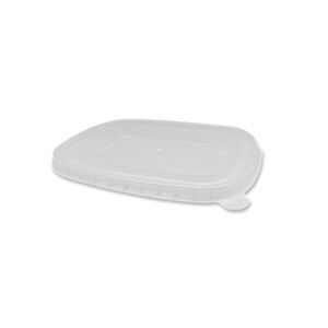 Plastic PP Lids to Suit Rectangular PLA Paper Containers (Qty: 300)