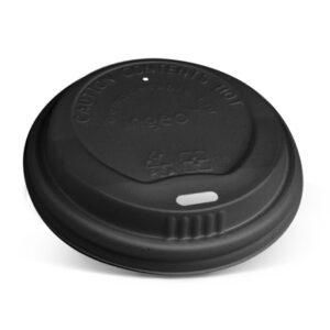 Black PLA Compostable Lid Fits 6oz/8oz/12oz Tall Cups (Qty:1000)