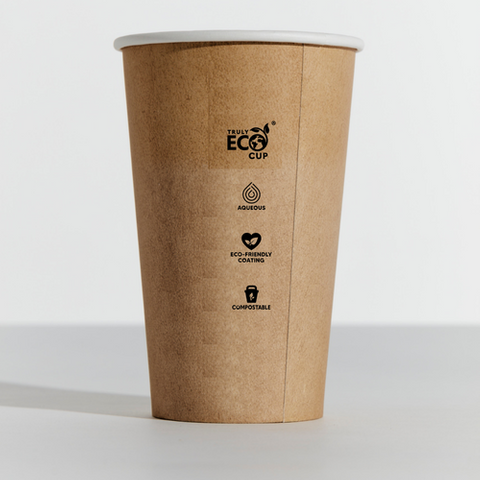 16oz Single Wall Kraft Eco Coffee Cup - Sleeve(Qty:50)