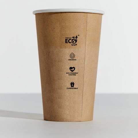 12oz Kraft Eco Single Wall Coffee Cup (90mm Diameter) (Qty: 1000)