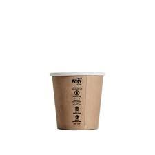 4oz Single Wall Kraft Truly Eco Coffee Cup