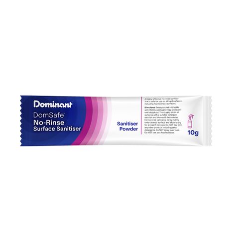 Concentrated Powdered No Rinse Sanitiser 50 x 10g sachets