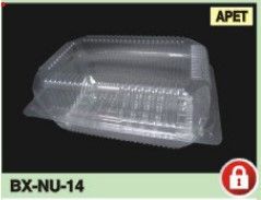 Cake RECT Bulk Clear Hinged Open BX-NU-14 (QTY: 250)