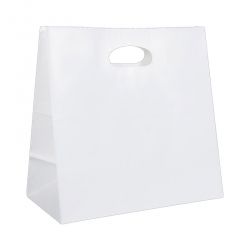 D-Bag Die Cut Handle White(280 x 280 x 150mm) (Qty: 500)