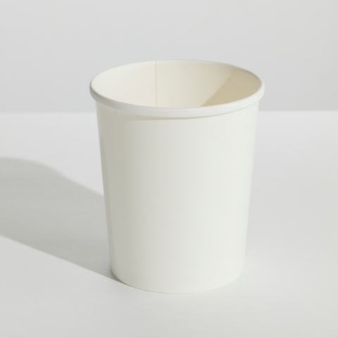 32oz Round White Paper Container & Vented Lid (Qty: 250)