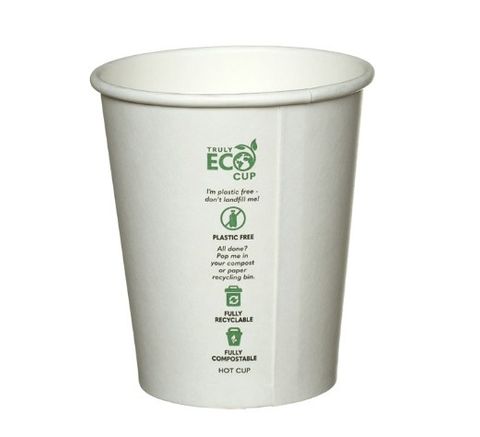 8oz Single Wall White Eco Coffee Cup (80mm) (Qty:1000)