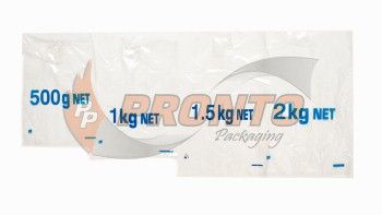 2kg Net Plastic Bag Blue Print (Qty: 1000) (370 x 250mm)