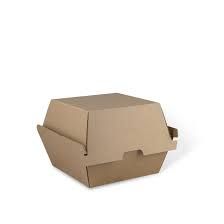 Extra Large Brown Kraft Cardboard Hamburger Clam (Qty: 150) (110 x 110 x 105mm)