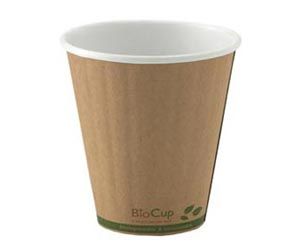 8oz Double Wall Brown Kraft Compostable Coffee Cup (Qty: 1000) (90mm Dia) (BCK-8DW-GS(90))