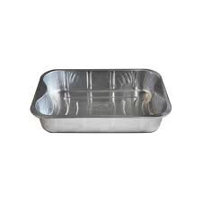 Smooth Silver Rectangle Foil Container 2000ml(Qty:500)