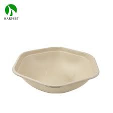 750ML Sugarcane Bagasse Hexagonal Bowl Size 217 x 200 x 60(H)mm(Qty:400)