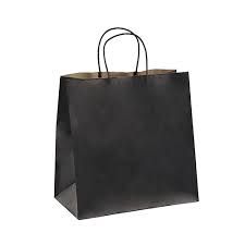 Black Small Paper Twist Handle Bag - 280 x 280 x 150(Qty:500)