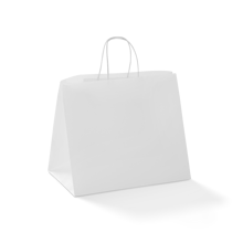 Paper Bag Jumbo Short White with Twist Handle(305 x 355 x 220mm)(Qty:200)