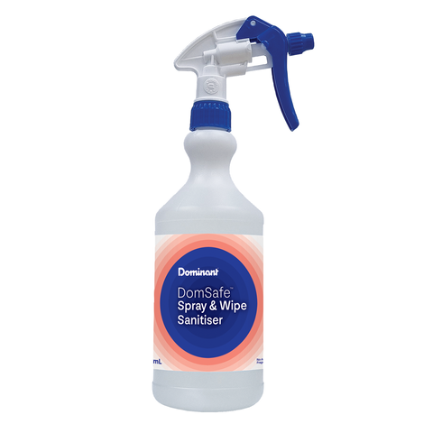 Domsafe Spray & Wipe Sanitiser Dispensing Bottle 750ml(Qty:1)