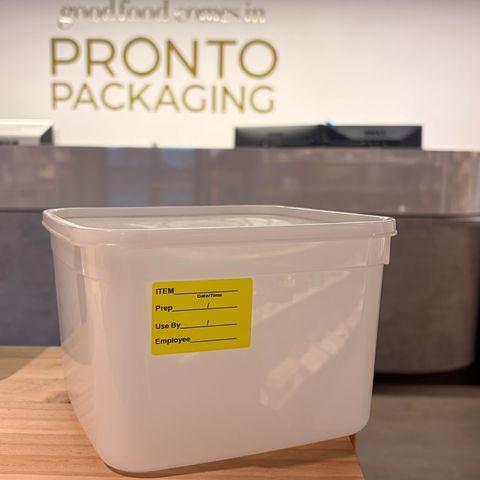 Yellow - Permanent Food Prep Labels 50 x 35mm(Qty:2000)