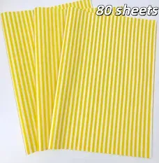 Printed "Yellow Stripe" Greaseproof Paper Size:200 x 330mm (Qty:1000)