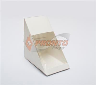Sandwich Wedge Paper White with Window(Qty:600)