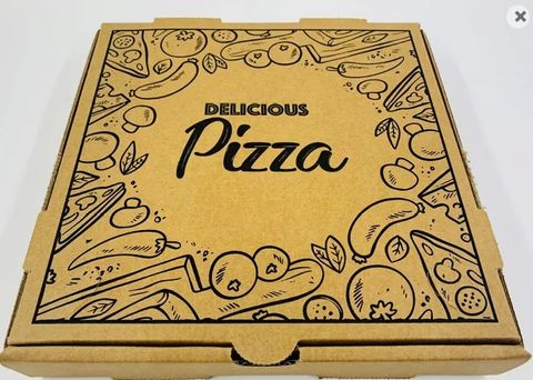 Pizza Box 9" Printed 'Delicious' (Qty: 100/pcs)