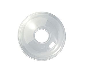 96mm Dia PLA Bioplastic clear Dome lid with Hole