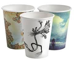 12oz Single Wall Art-Series Compostable Coffee Cup (Qty: 1000) (90mm Dia) (BC-12-ART SERIS)