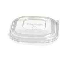 Clear Square PET Lid to suit Biocane 280, 480 & 630ml Square Containers