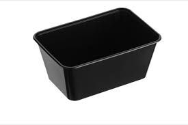 1000ml Black Rectangle Containers (Qty: 500) (120 x 175 x 70mm)