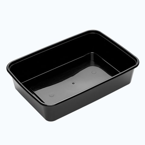 650ml Black Rectangle Container (Qty: 500) (120 x 175 x 50mm)