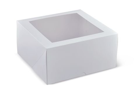 Deep Square 9" Cake Box With Window (Qty: 100) (230 x 230 x 120mm)