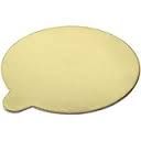 Gold Cake Board Round 3" With Tab Handle (Qty: 100)