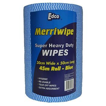 Edco Blue Heavy Duty Wipes On Roll (50 x 30cm) (Qty: 90)