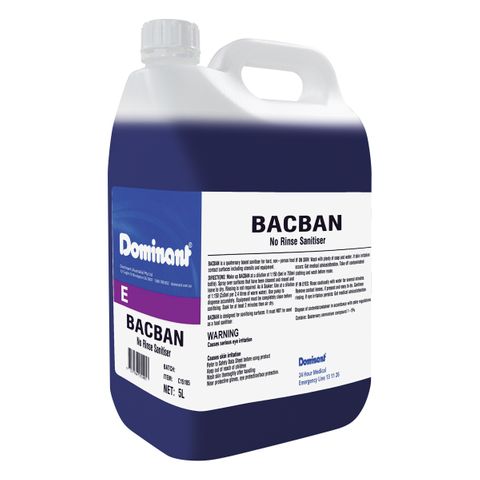 Bacban Non-Rinse Sanitiser (5Ltr)