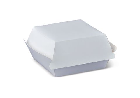 White Hamburger Clam (Qty: 500) (106 x 106 x 69mm)