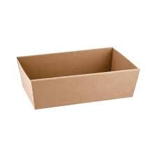 Small Brown Kraft Catering Tray (255 x 155 x 80mm) (Qty: 50)