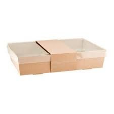 Medium Brown Kraft Catering Tray (360 x 255 x 80mm) (Qty: 50)