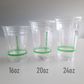 600ml (20oz) RPET Clear Plastic Cups (Qty: 1000)