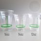 500ml (16oz) RPET Clear Plastic Cups (Qty: 1000)