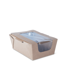 Hot Food Box Brown 95 x 140 x 60mm