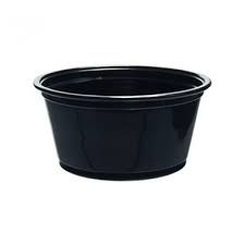 2oz (59ml) Black Portion Containers (Qty: 2500)