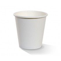 Uni Size Paper Coffee Cup 8oz White - Sleeve