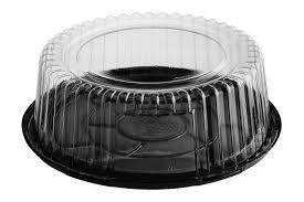 Round Cake Dome With Clear Base (216 x 75mm High) (Qty: 100)