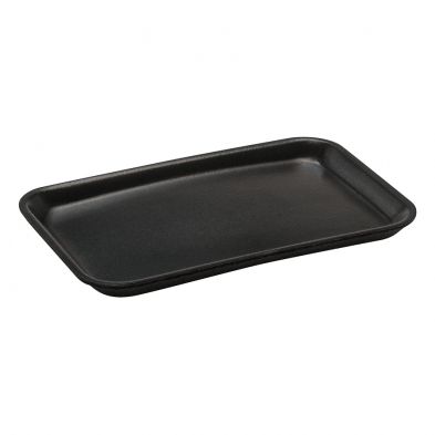 8" x 5" Deep Black Foam Tray (Qty: 125)